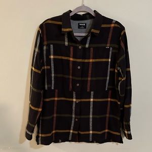 Hurley Wilson Large Women's Flannel Button Up Shirt